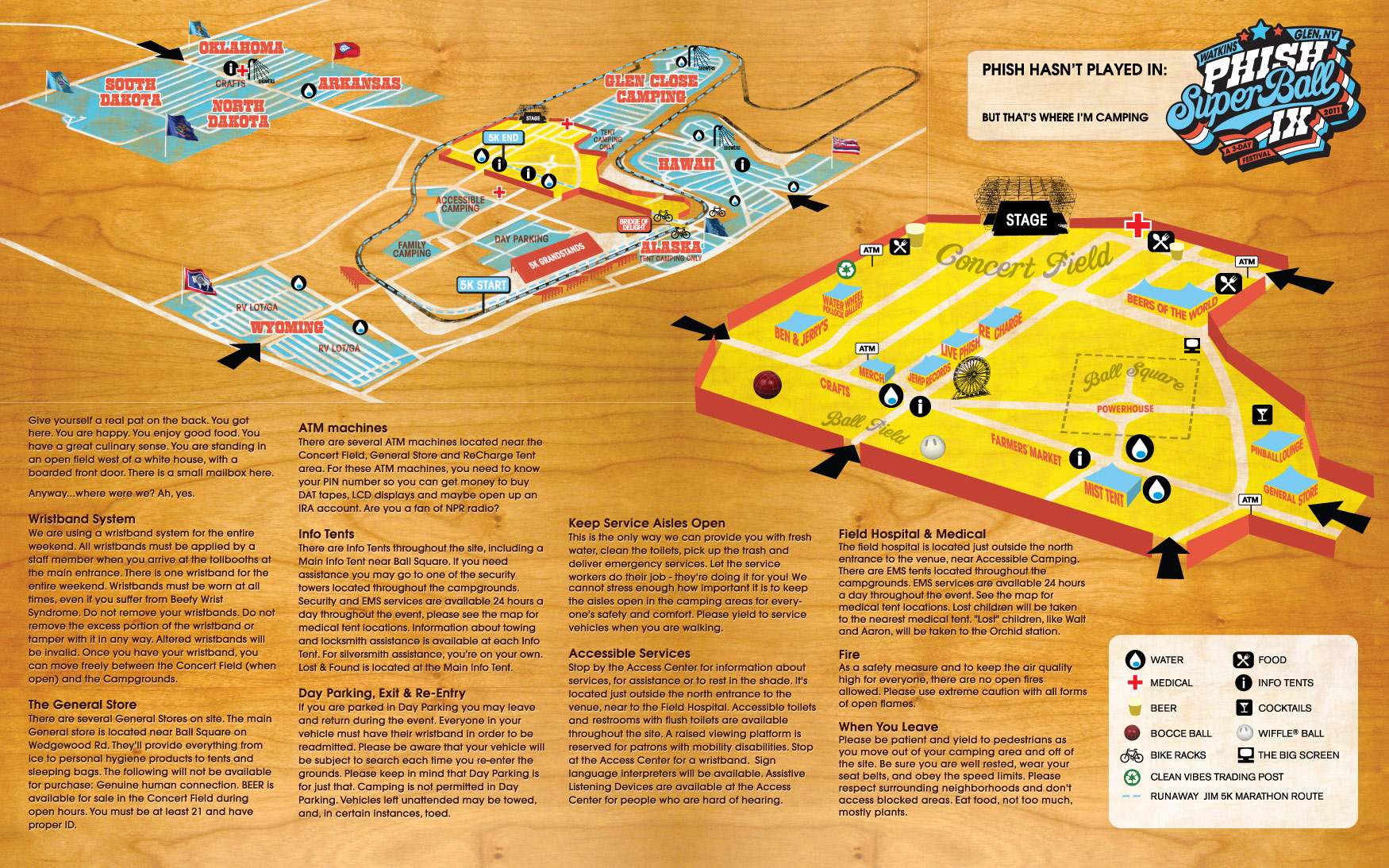 Phish Super Ball IX Map